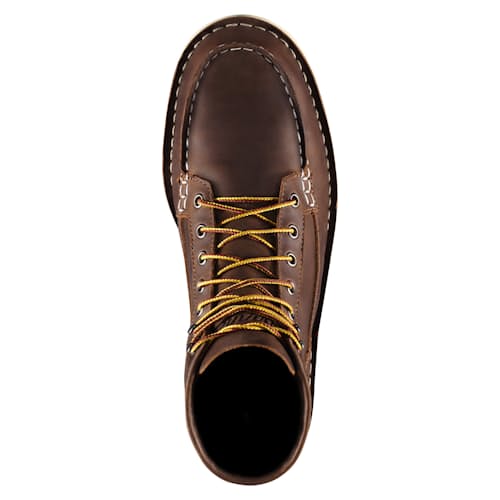 laydown image of Bull Run Moc Toe 6" Brown