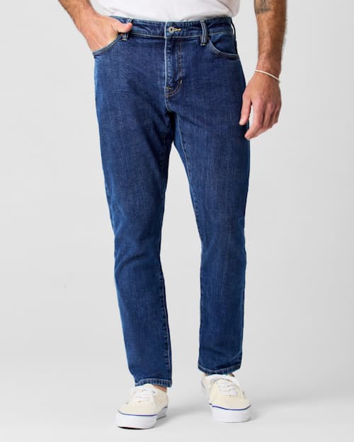 on model image of Stretch Selvedge Denim - HB Slim