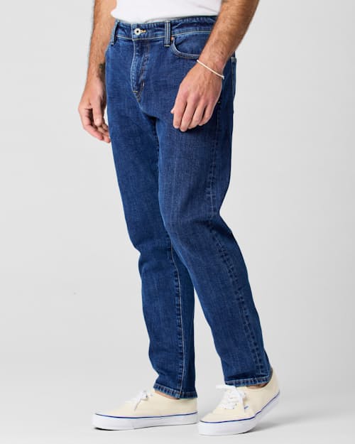 on model image of Stretch Selvedge Denim - HB Slim