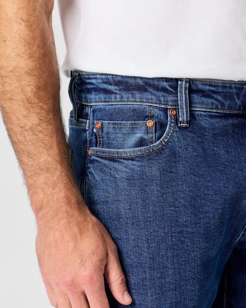 on model image of Stretch Selvedge Denim - HB Slim