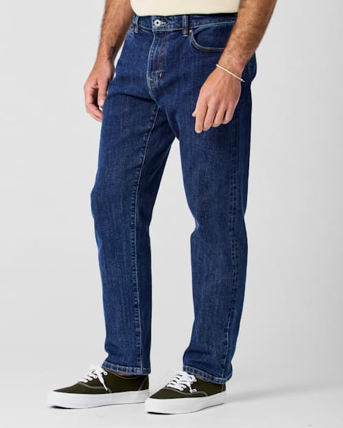 on model image of Stretch Selvedge Denim - HB Straight