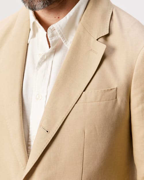 on model image of Linen Blazer
