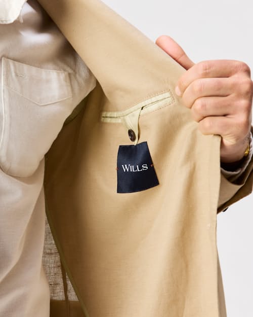 on model image of Linen Blazer