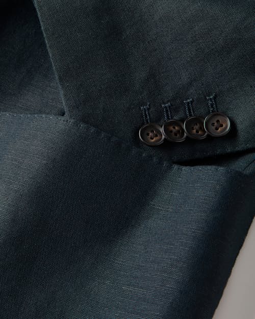 laydown detail image of Rosedale Linen Classic Patch Pocket Suit Jacket