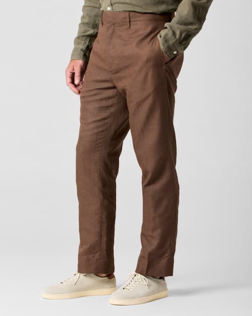 on model image of Rosedale Linen Classic Suit Pant