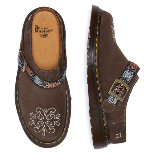 laydown image of Isham Plush Suede Reverse
