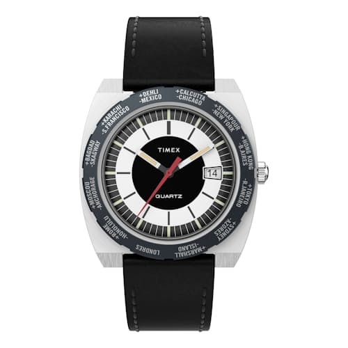 laydown image of World Time Reissue 39mm Leather Strap Watch