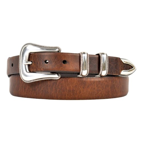 laydown image of Mc Coy II Bison Leather Western Belt
