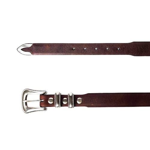 laydown image of Mc Coy II Bison Leather Western Belt
