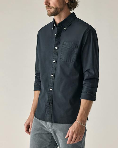 on model image of Oxford Draftsman Shirt