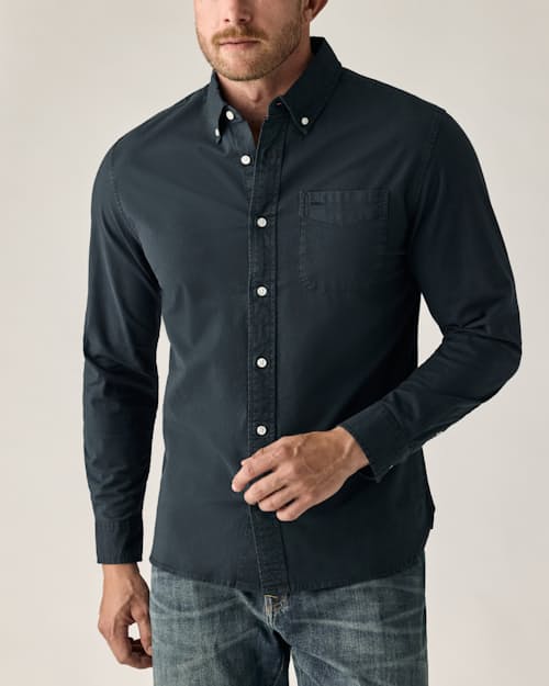 on model image of Oxford Draftsman Shirt