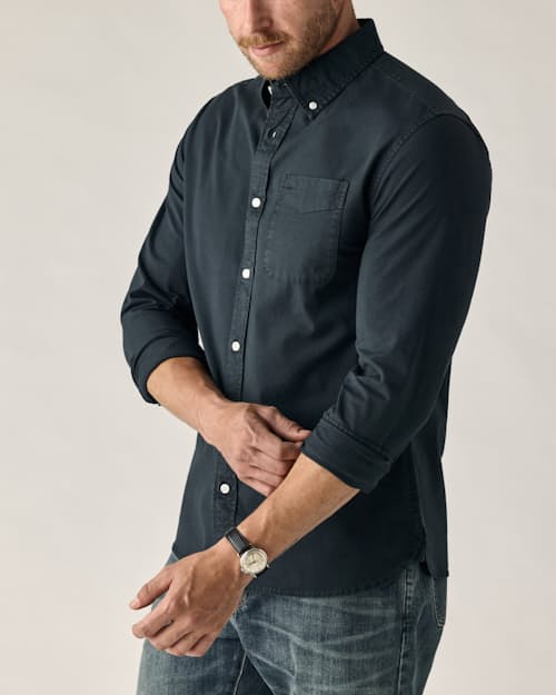 on model image of Oxford Draftsman Shirt
