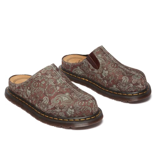 laydown image of Paisley Jacquard San Mule
