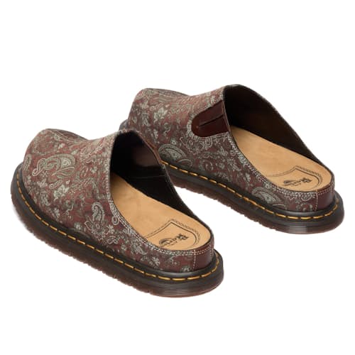 laydown image of Paisley Jacquard San Mule