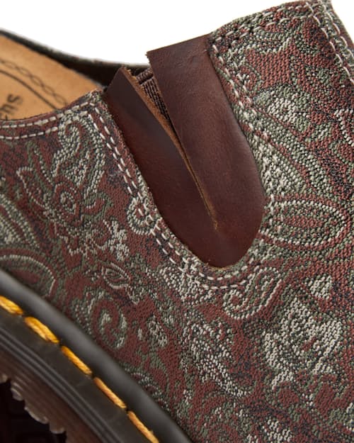laydown detail image of Paisley Jacquard San Mule