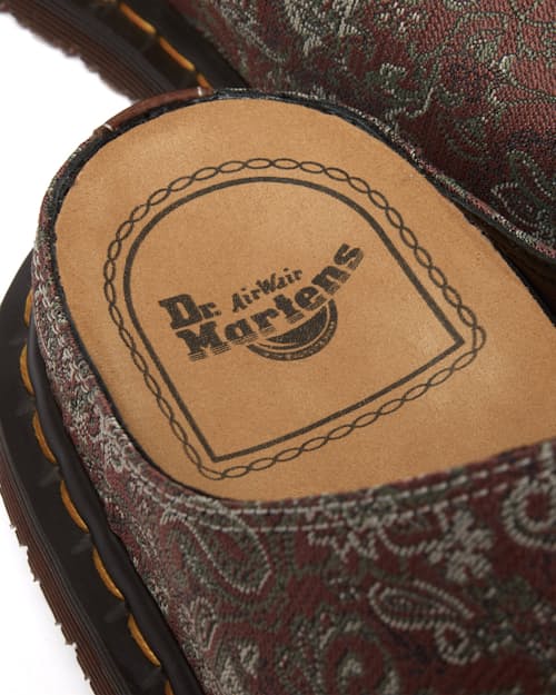 laydown detail image of Paisley Jacquard San Mule