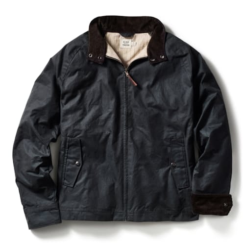 laydown image of Waxed Harrington Jacket