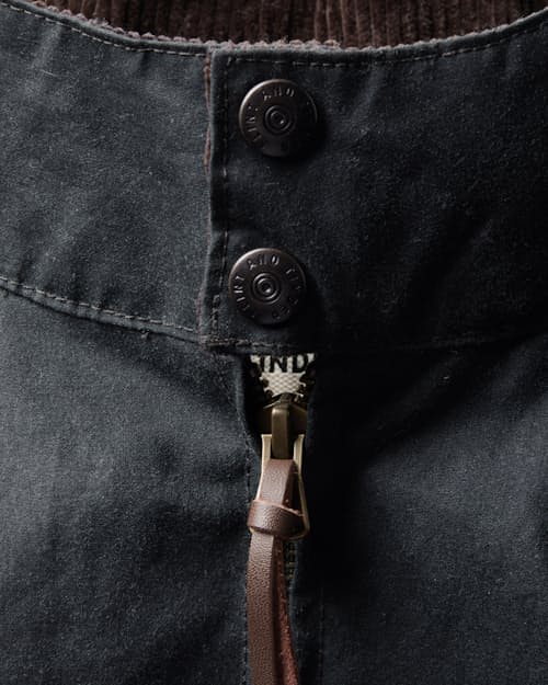 laydown detail image of Waxed Harrington Jacket