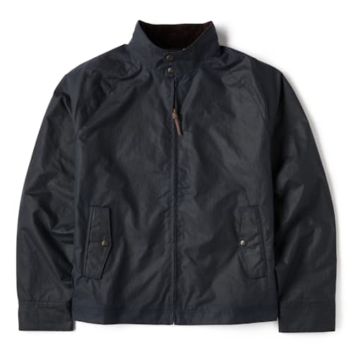 laydown image of Waxed Harrington Jacket