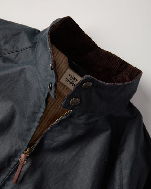 laydown detail image of Waxed Harrington Jacket