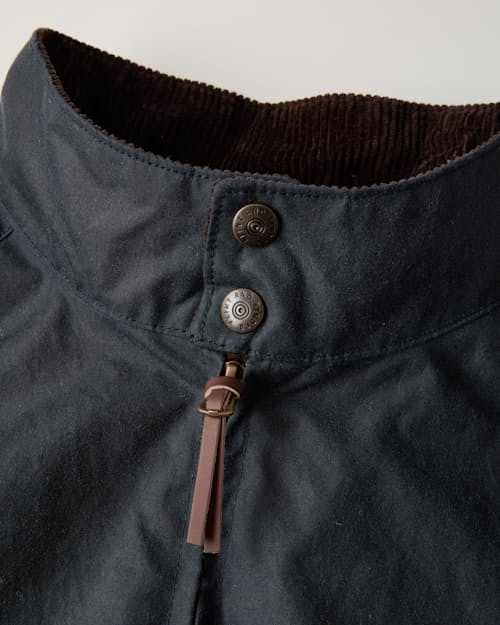 laydown detail image of Waxed Harrington Jacket