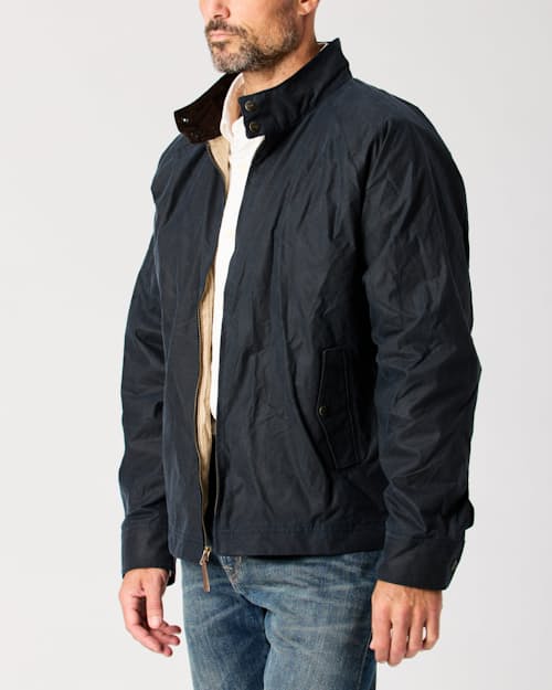 lifestyle image of Waxed Harrington Jacket