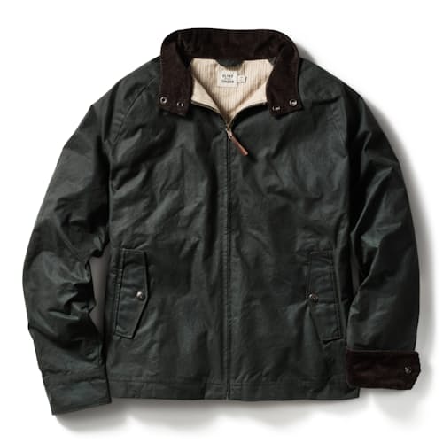 laydown image of Waxed Harrington Jacket