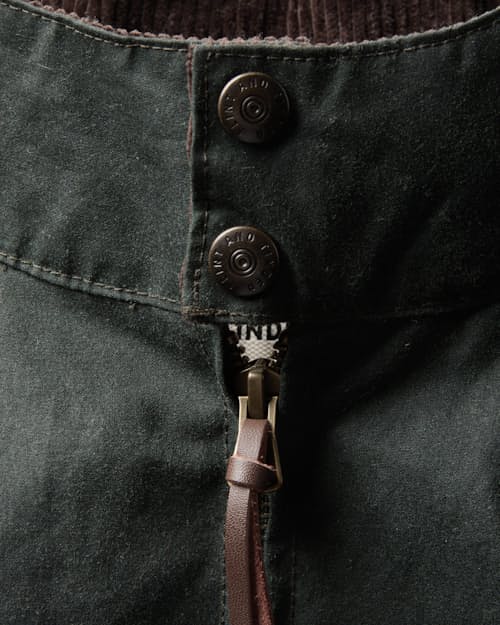 laydown detail image of Waxed Harrington Jacket