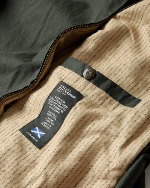 laydown detail image of Waxed Harrington Jacket