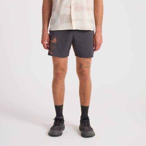 on model image of Alta Run Shorts - 5"