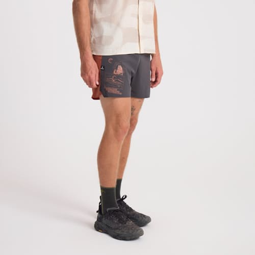 on model image of Alta Run Shorts - 5"