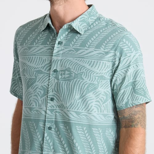 on model image of Bless Up Short Sleeve Shirt