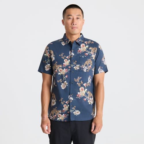 on model image of Journey Short Sleeve Shirt
