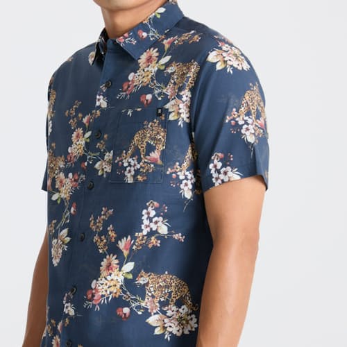 on model image of Journey Short Sleeve Shirt