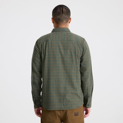 on model image of Crossroads Flannel Shirt