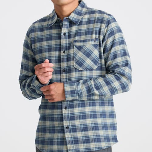 on model image of Crossroads Flannel Shirt