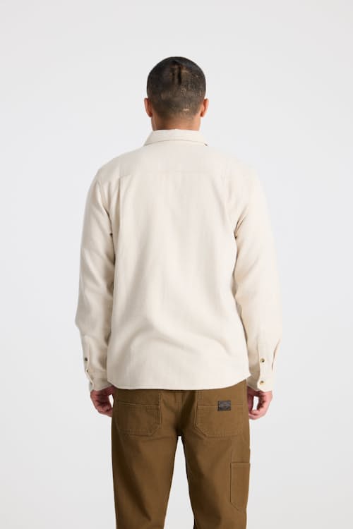 on model image of Crossroads Flannel Shirt