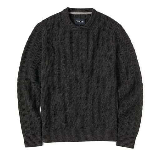 laydown image of EasyCash Cable Knit Sweater