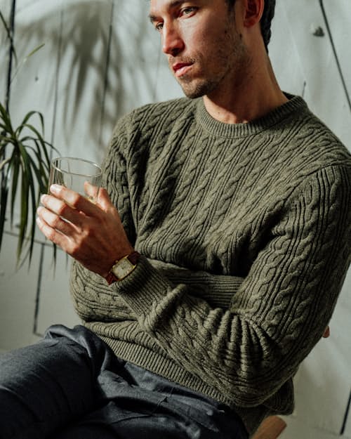 lifestyle image of EasyCash Cable Knit Sweater
