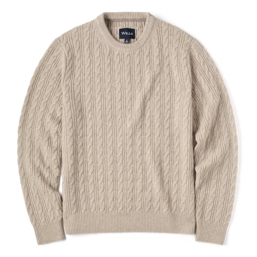 laydown image of EasyCash Cable Knit Sweater
