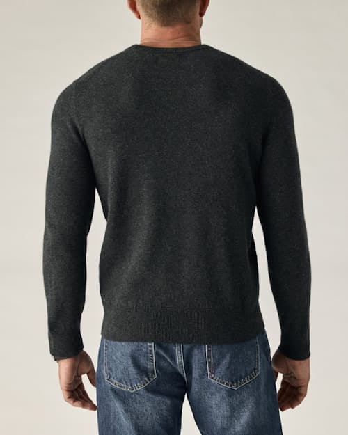 on model image of EasyCash Merino Crewneck Sweater