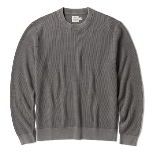 laydown image of Lightweight Garment Dyed Crewneck Sweater