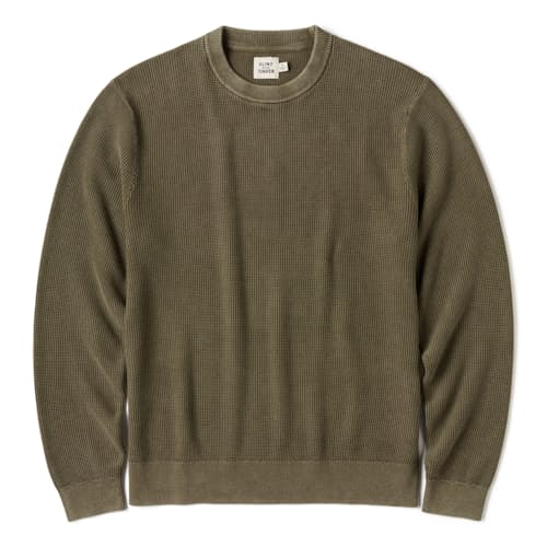 laydown image of Lightweight Garment Dyed Crewneck Sweater
