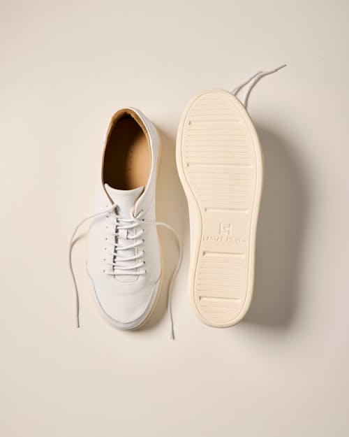 laydown detail image of Pebbled Leather Terra Low Sneaker