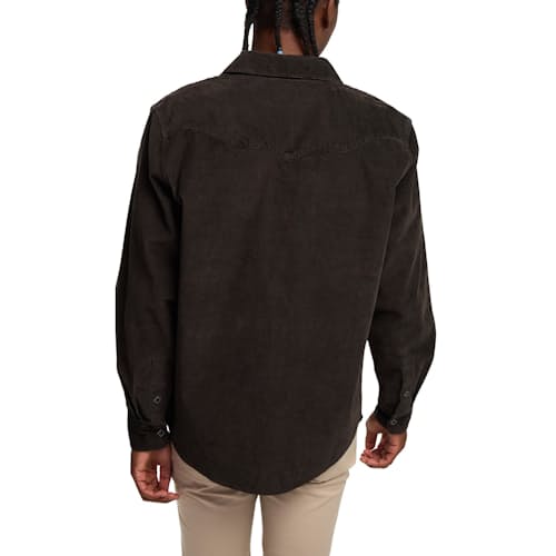 on model image of Banning Corduroy Snapshirt