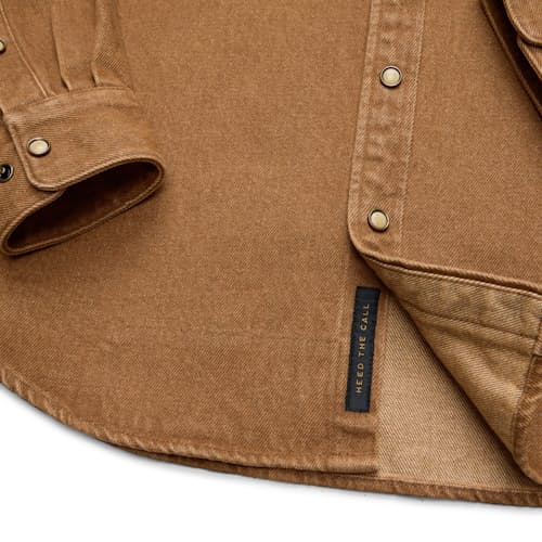 laydown detail image of Dust Up Denim Snapshirt