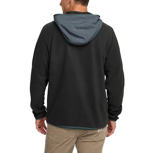 on model image of Free Range Fleece Hooded Jacket