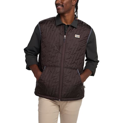 on model image of Voltage Quilted Vest