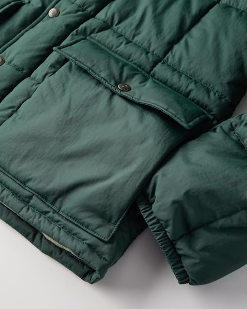 laydown detail image of The Jackson Quilted Down Zip Up Jacket