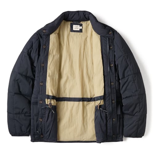 laydown image of The Jackson Quilted Down Zip Up Jacket